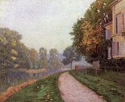 Riverbank in Morning Haze Gustave Caillebotte